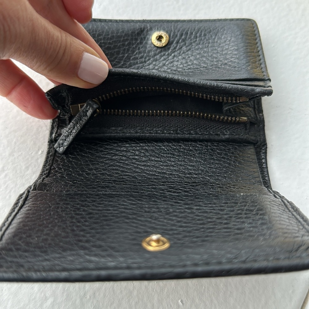 Gucci Black Wallet with Gold Butterfly Accent - Picture 3 of 7